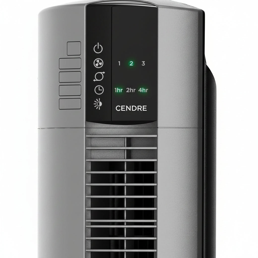 Cendre Luxe 48-Inch Oscillating Tower Fan with Remote, 3 Speeds
