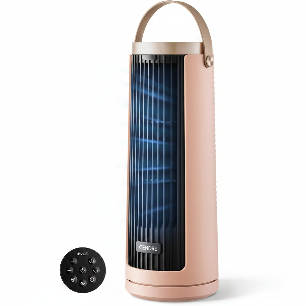 Cendre Quiet 5-Speed Oscillating Tower Fan with Remote