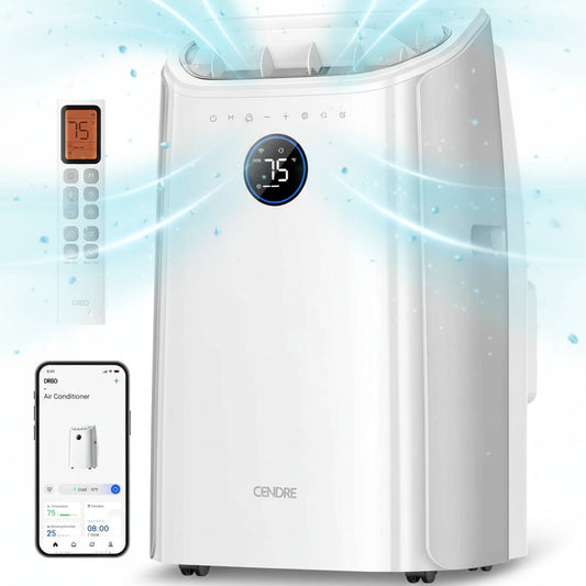 Cendre 12,000 BTU Smart Portable Air Conditioner, Quiet Operation