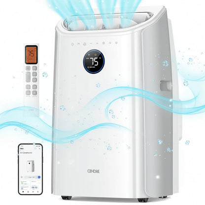 Cendre 12,000 BTU Smart Portable Air Conditioner, Quiet Operation