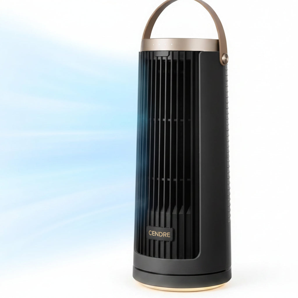 Cendre Quiet 5-Speed Oscillating Tower Fan with Remote