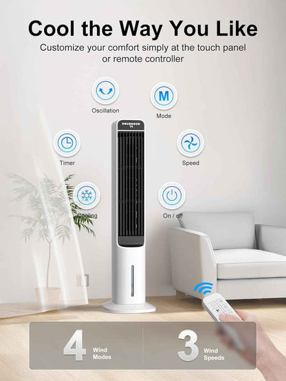 Cendre 3-in-1 Portable Evaporative Air Cooler with 120° Oscillation