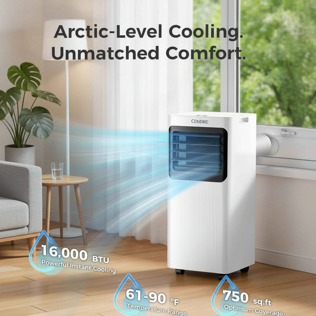 Cendre Pro 16,000 BTU 5-in-1 WiFi Portable Air Conditioner