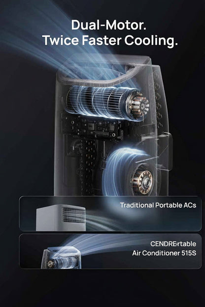 Cendre 12,000 BTU Smart Portable Air Conditioner, Quiet Operation