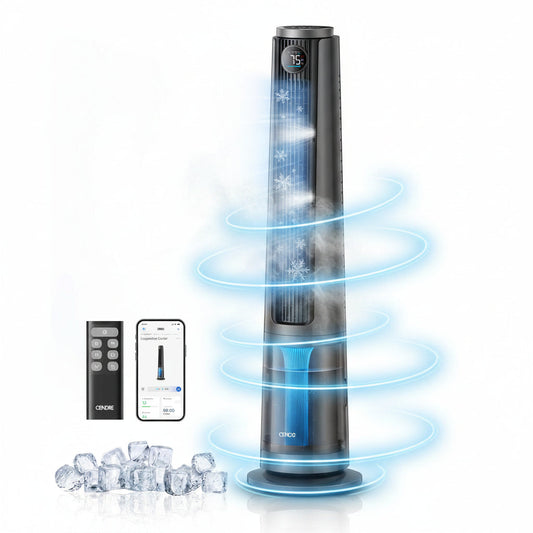 Cendre TurboCool Smart Misting Fan, 10°F Cooling & 34 ft/s Airflow