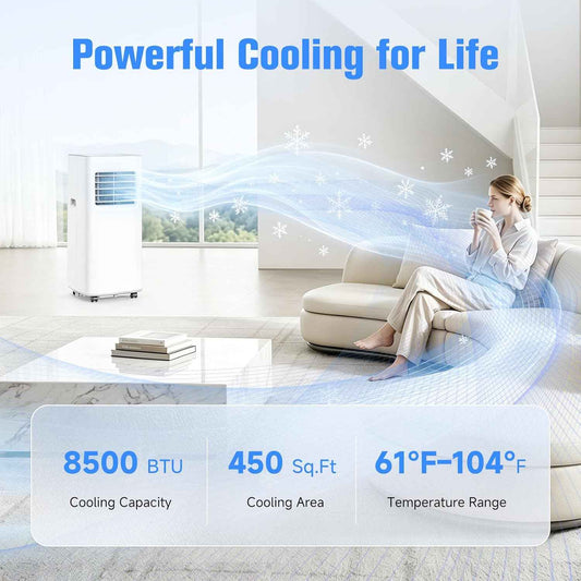 Cendre 3-in-1 Portable Air Conditioner with Complete Window Kit