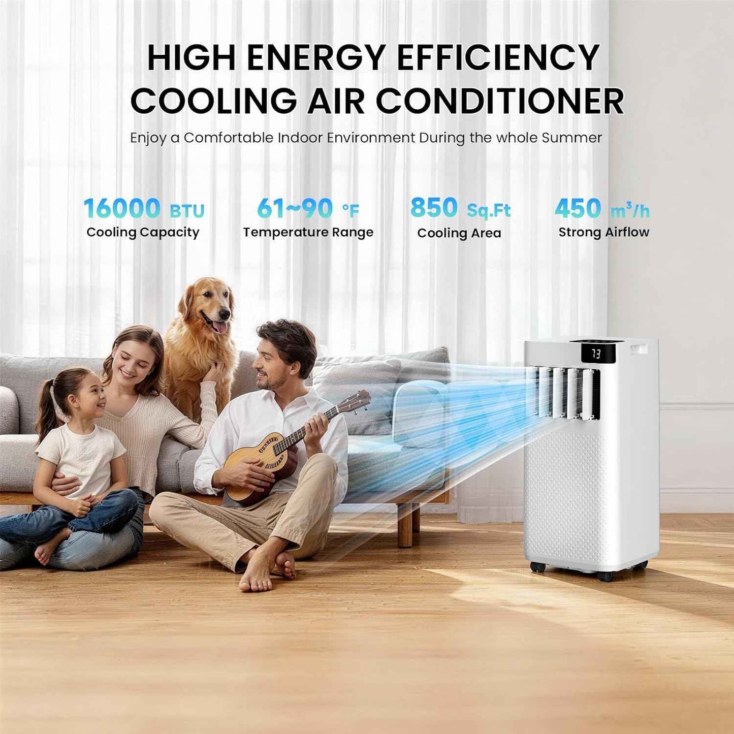 Cendre 16,000 BTU 5-in-1 Smart Portable AC with WiFi