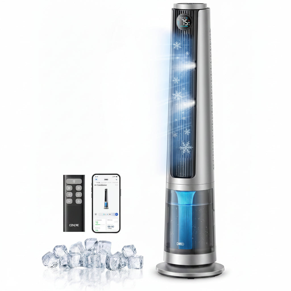 Cendre TurboCool Smart Misting Fan, 10°F Cooling & 34 ft/s Airflow