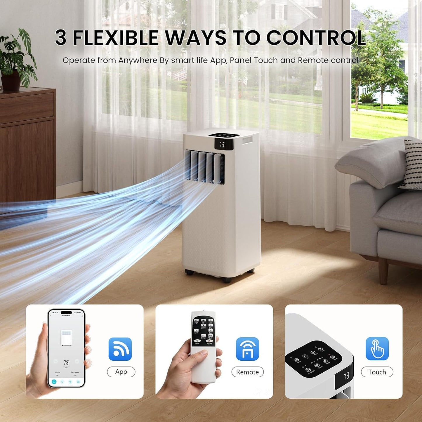 Cendre 16,000 BTU 5-in-1 Smart Portable AC with WiFi