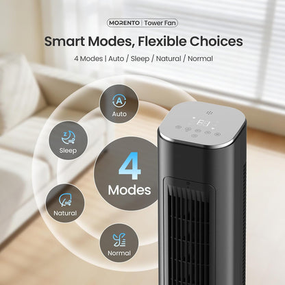 Cendre 36-Inch Smart Tower Fan with WiFi, Voice Control & 90° Oscillation