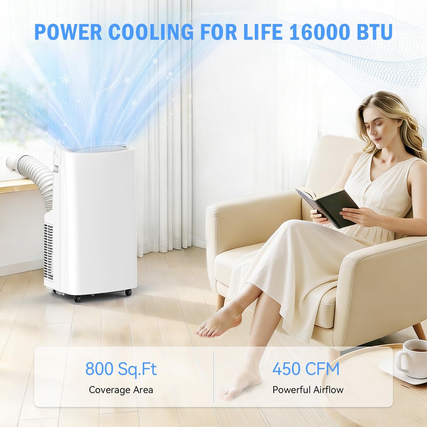 Cendre 3-in-1 Portable Air Conditioner with Complete Window Kit