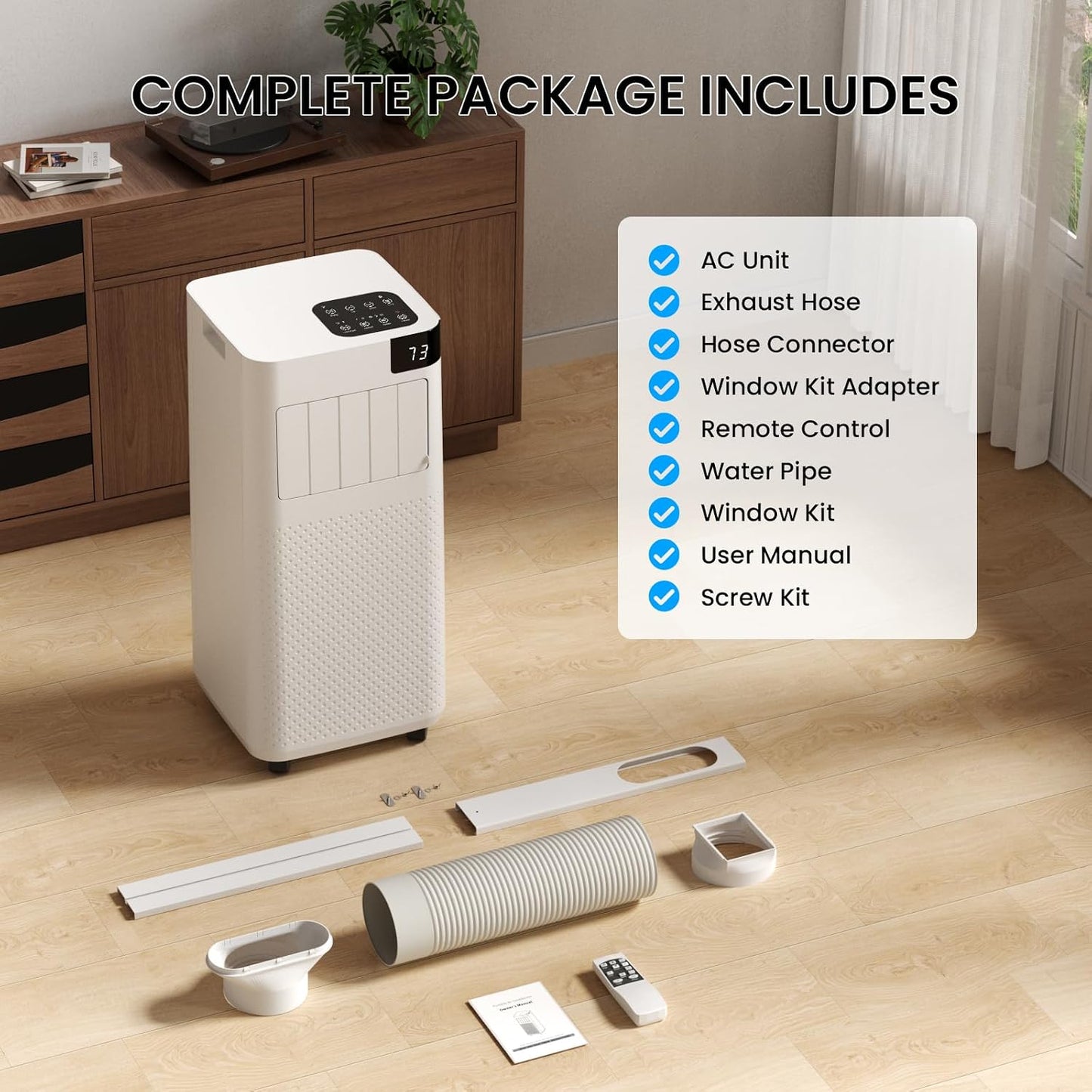Cendre 16,000 BTU 5-in-1 Smart Portable AC with WiFi