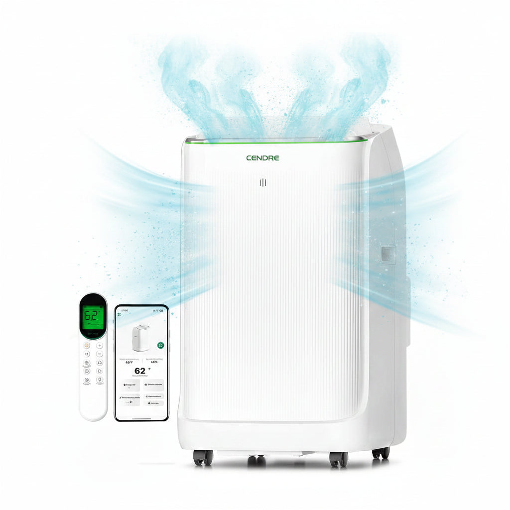 Cendre Smart Inverter Portable AC, 14,000–16,000 BTU, Ultra-Quiet