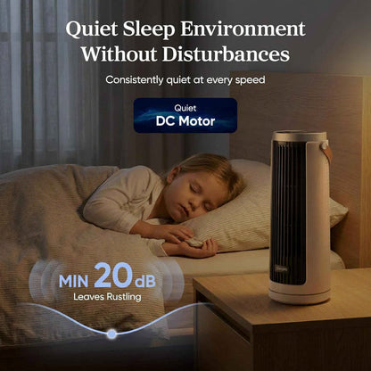 Cendre Quiet 5-Speed Oscillating Tower Fan with Remote