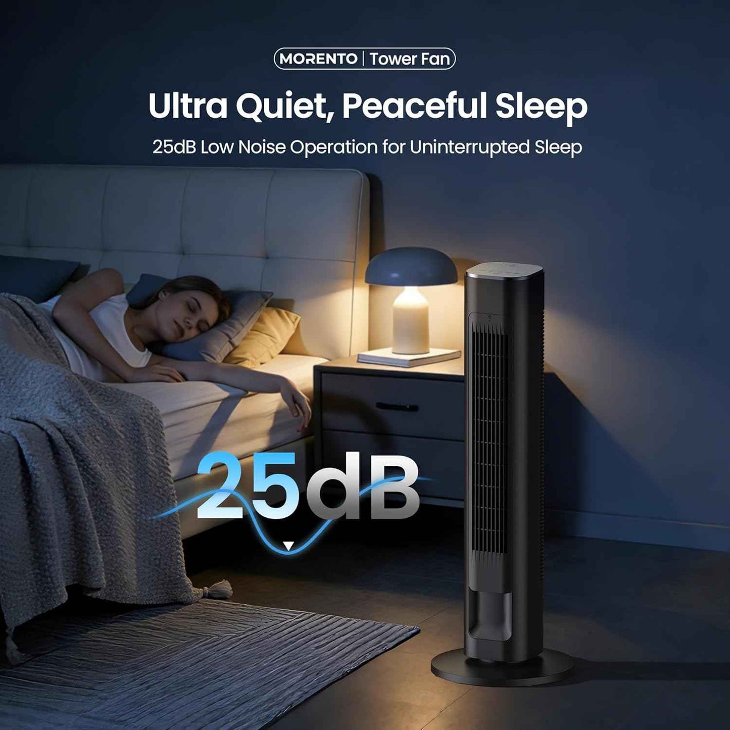 Cendre 36-Inch Smart Tower Fan with WiFi, Voice Control & 90° Oscillation