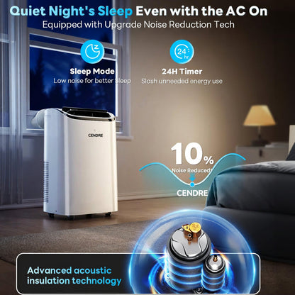 Cendre 14,000 BTU Smart Portable Air Conditioner with WiFi & Remote