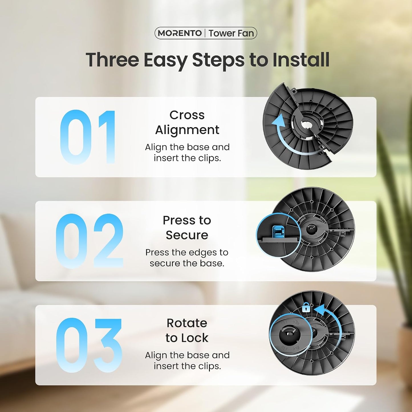 Cendre 36-Inch Smart Tower Fan with WiFi, Voice Control & 90° Oscillation