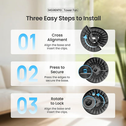 Cendre 36-Inch Smart Tower Fan with WiFi, Voice Control & 90° Oscillation