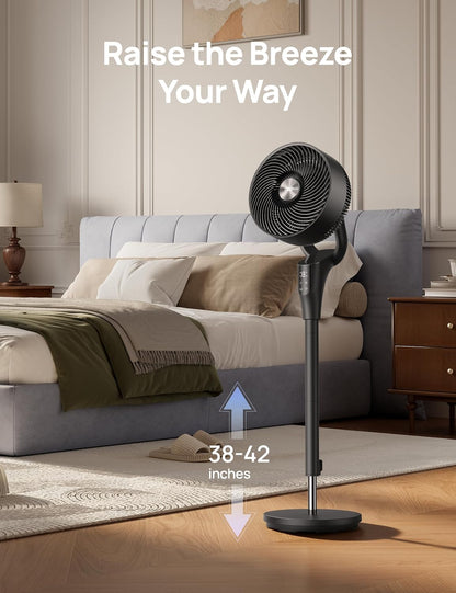 Cendre Max Quiet Oscillating Fan with 8 Speeds & Adjustable Tilt