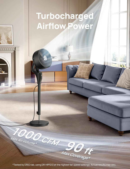 Cendre Max Quiet Oscillating Fan with 8 Speeds & Adjustable Tilt