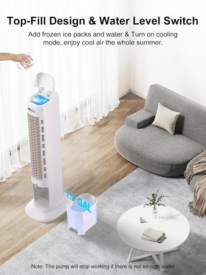 Cendre 3-in-1 Portable Evaporative Air Cooler with 120° Oscillation