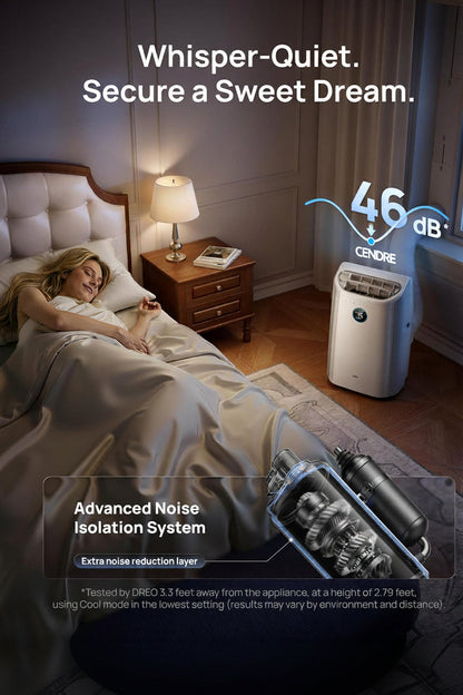 Cendre 12,000 BTU Smart Portable Air Conditioner, Quiet Operation